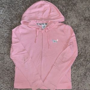 PINK sequins zip-up hoodie